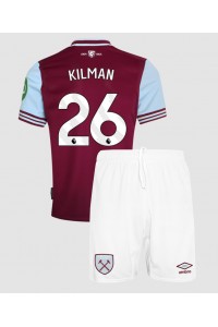 Fotbalové Dres West Ham United Max Kilman #26 Dětské Domácí Oblečení 2024-25 Krátký Rukáv (+ trenýrky)